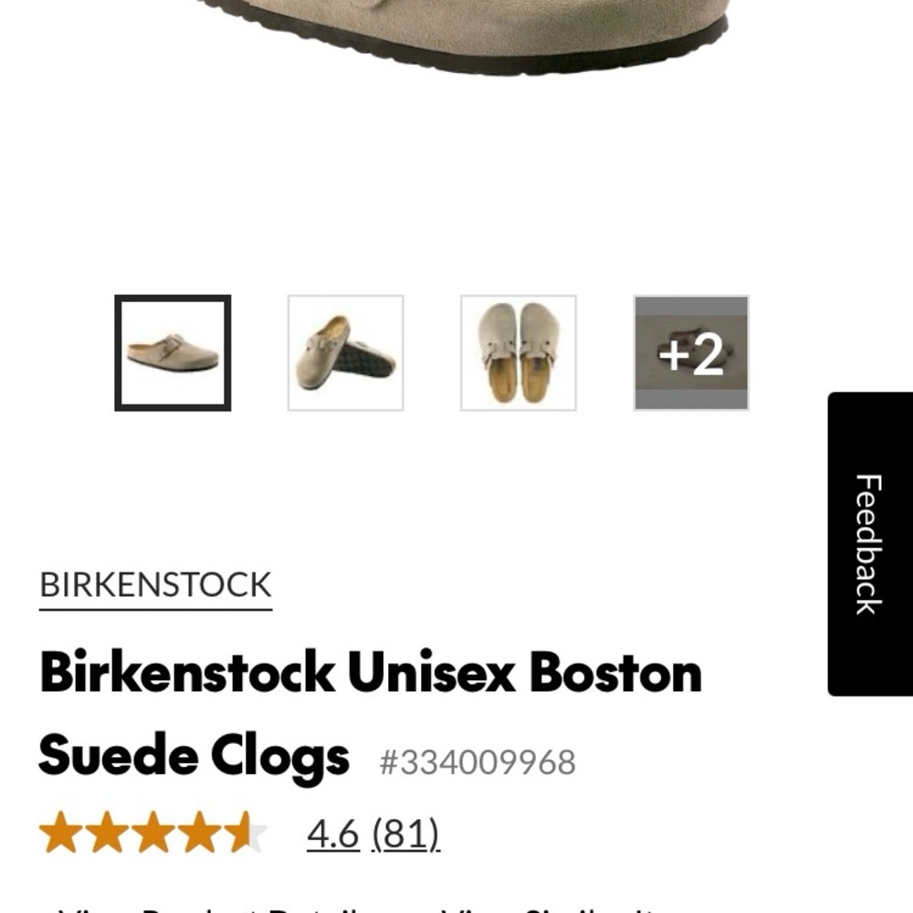 SOLD-New never worn-Birkenstock Unisex Boston Suede Clogs - Beige